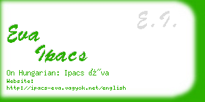 eva ipacs business card